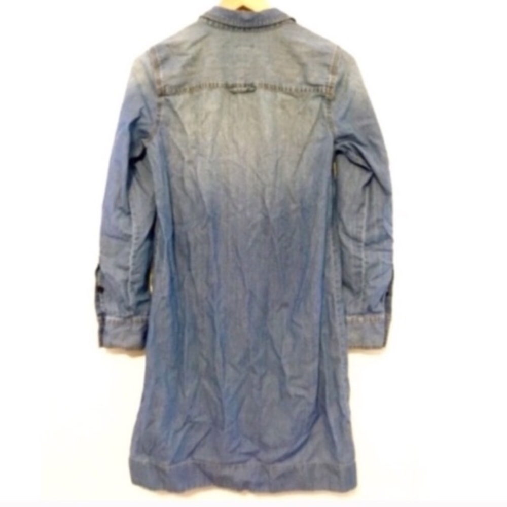 J. Crew Denim Chambray Popover Mini Shirtdress - Picture 3 of 4
